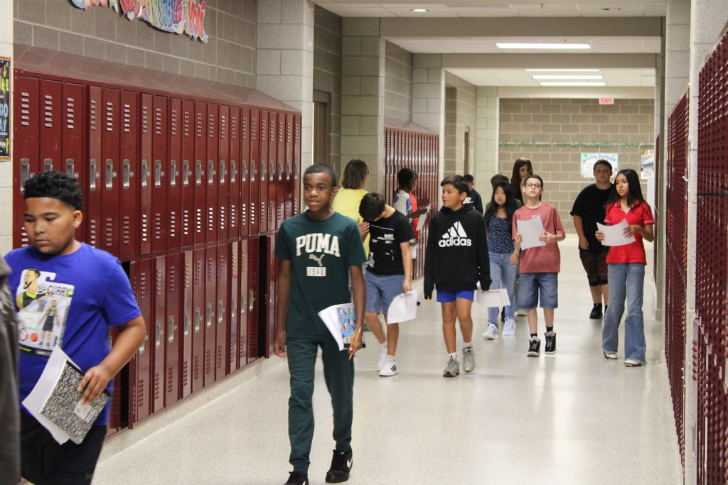 MAKING MY WAY TO CLASS AT NEWTON-CONOVER MIDDLE SCHOOL