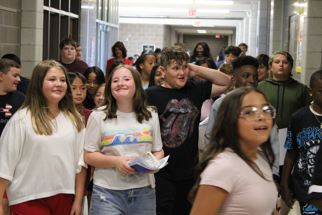 CROWDED HALLWAYS AGAIN AT NEWTON-CONOVER MIDDLE SCHOOL