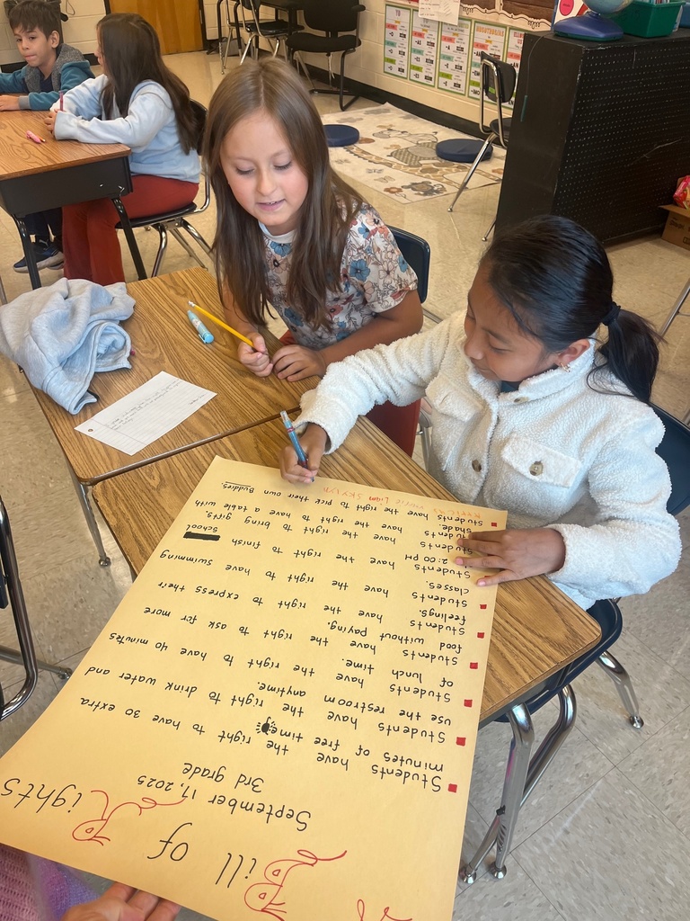 SIGNING CLASS BILL OF RIGHTS IN MS BRAVO'S CLASS