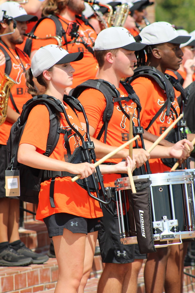 Peyton plays with the Campbell Univ. band