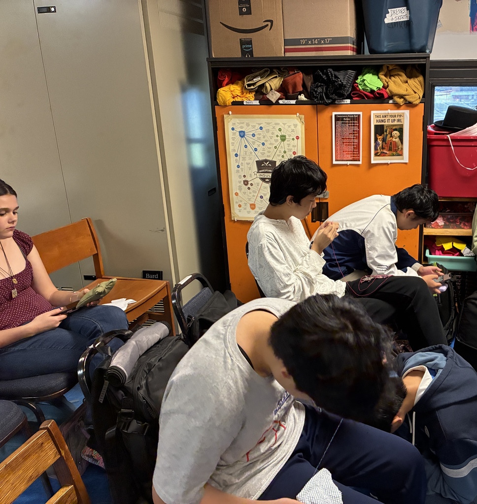 Students sewing in Ms. Isaac's class