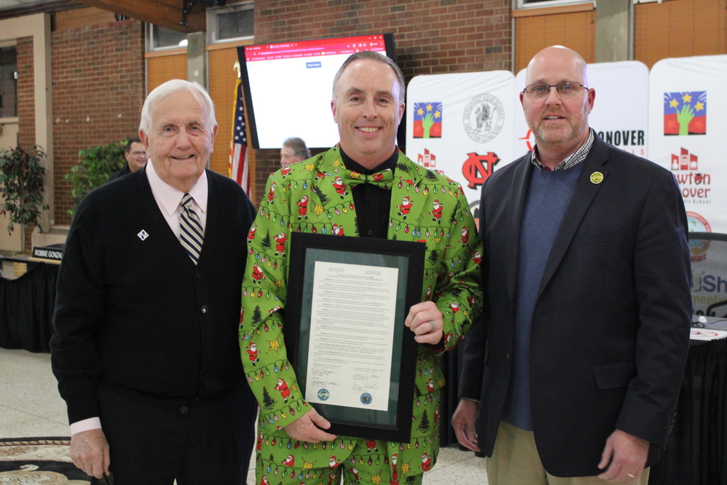 MAYOR JERRY HODGE, DR. ARON GABRIEL AND KYLE HAYMAN