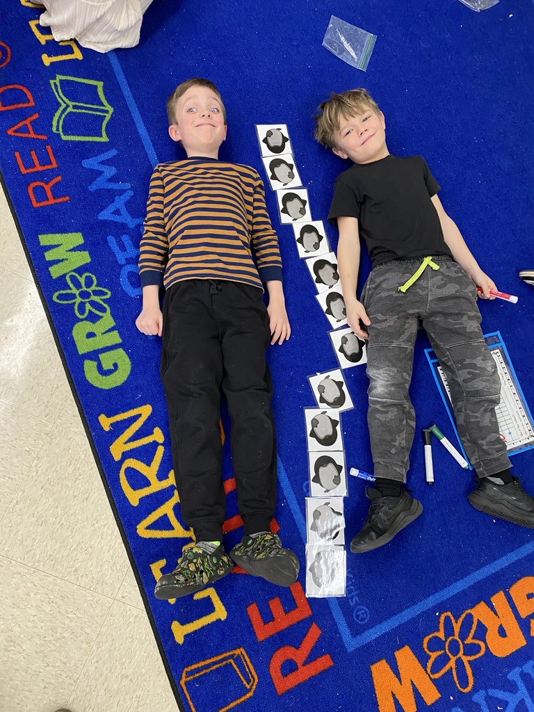 Mrs. King's 1st graders learning non-standard measurements