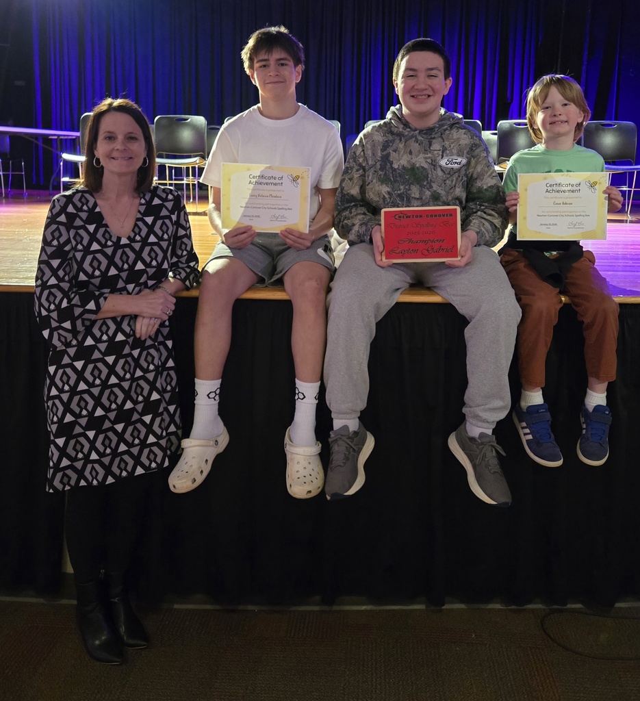 Our top three winners in the district spelling bee.