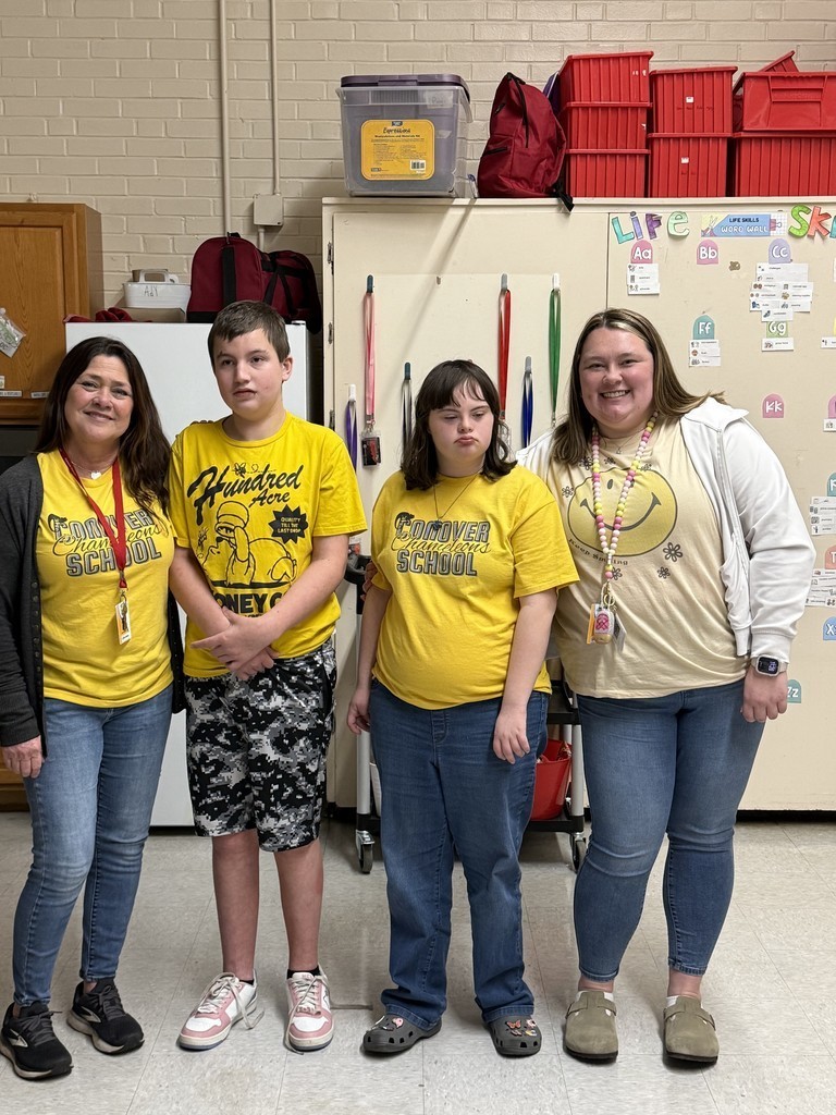 Ms. Kiefer's class celebrating yellow day.