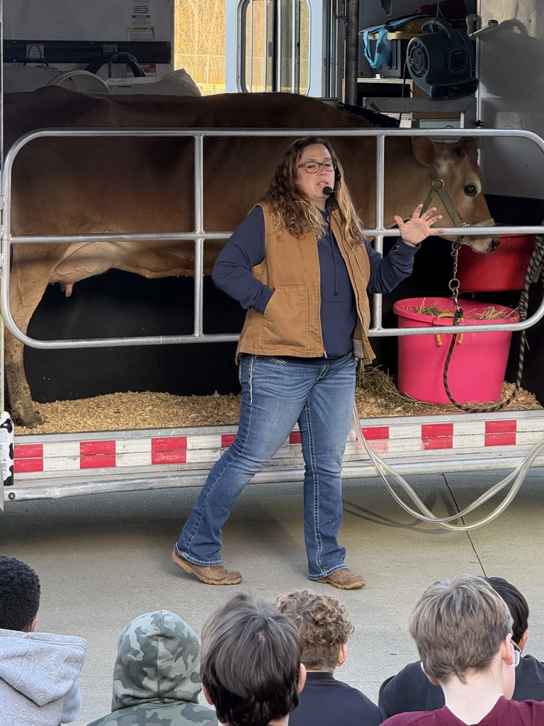 The Mobile Dairy Farm visited Newton-Conover Middle School.