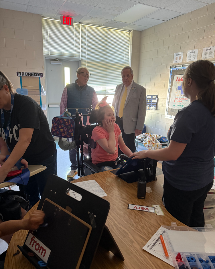 Senator Hollo Visits Conover School