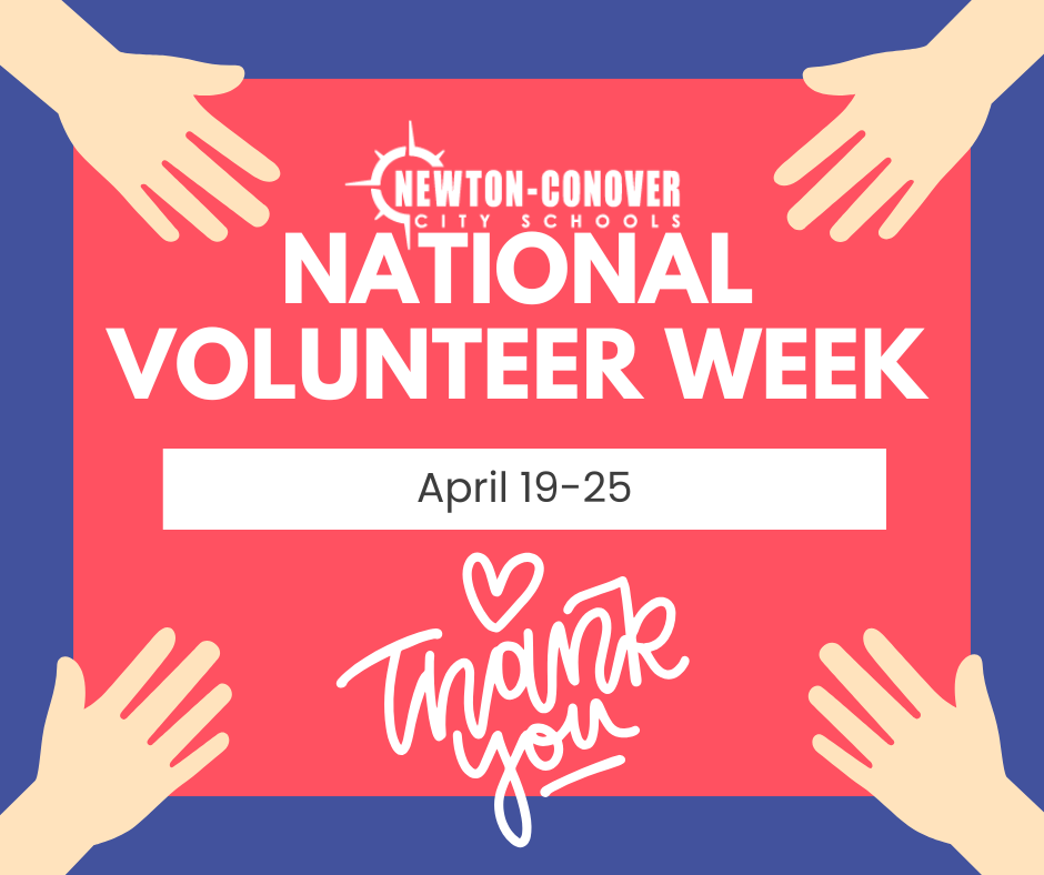 national volunteer Week April 19-25.  Thank you