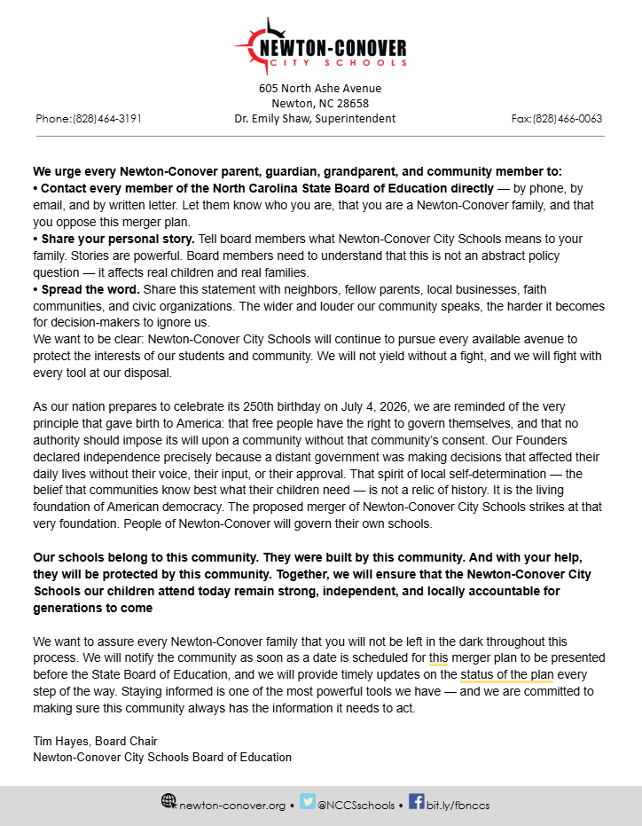 Merger Plan Information from Tim Hayes