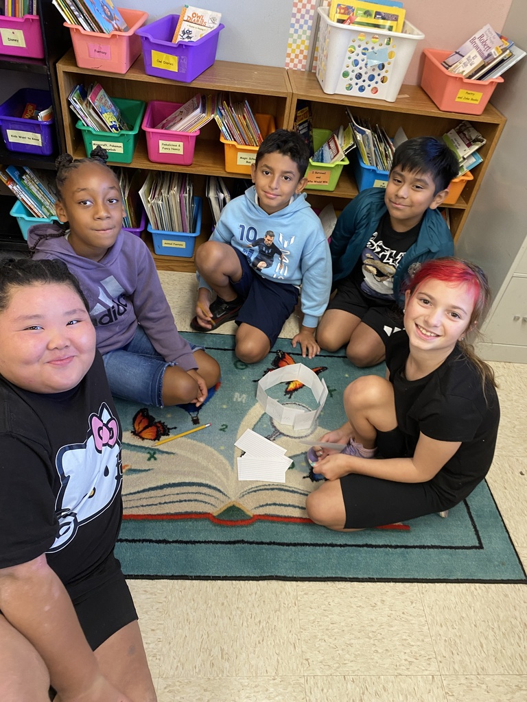 Mrs. King's 4th graders doing icebreakers to kick off the school year