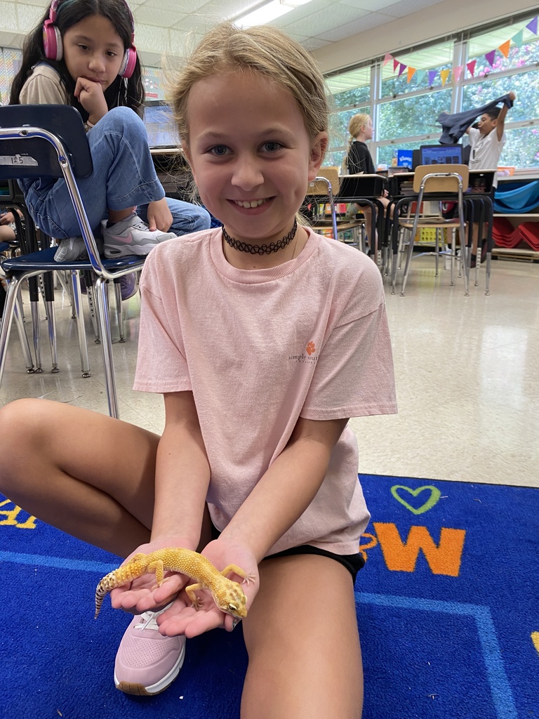 learning about their class pet