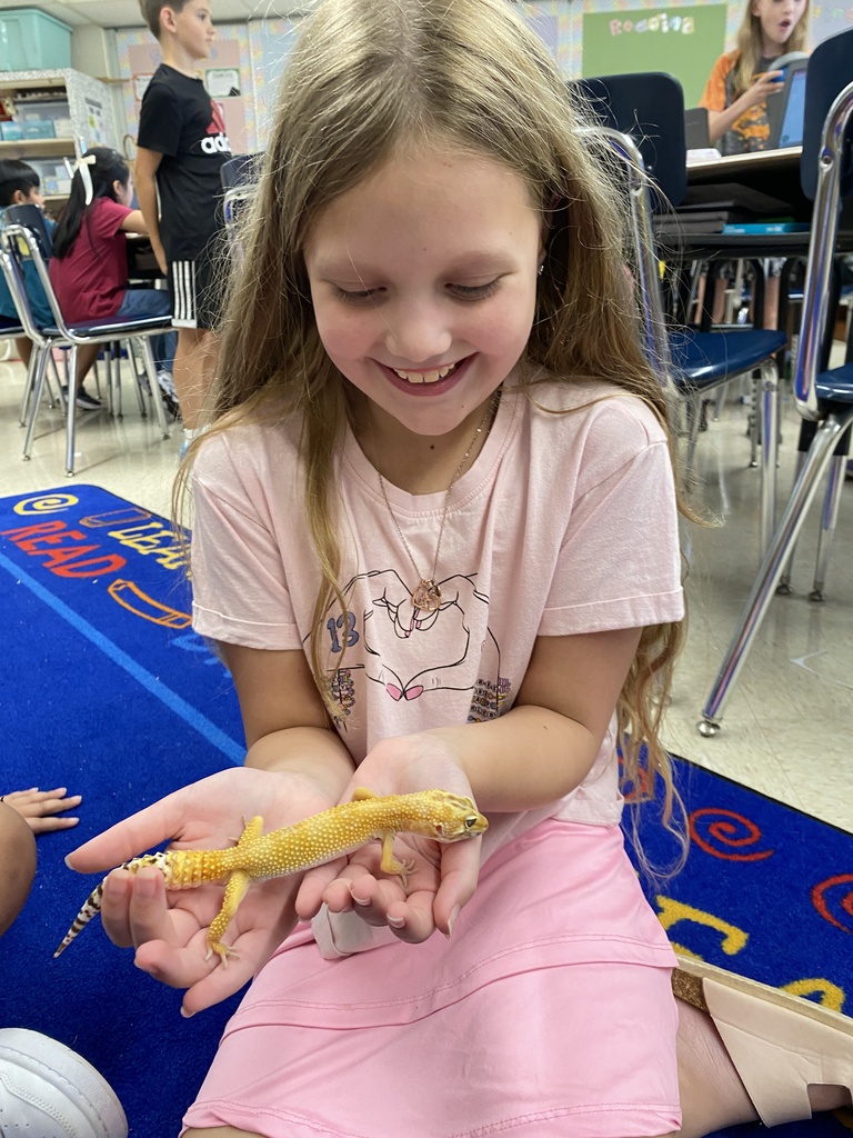 learning about their class pet