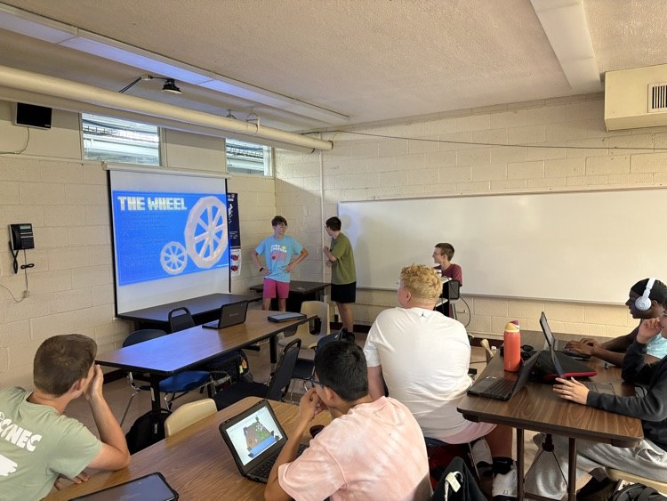 DHS freshmen give presentations in world history class 