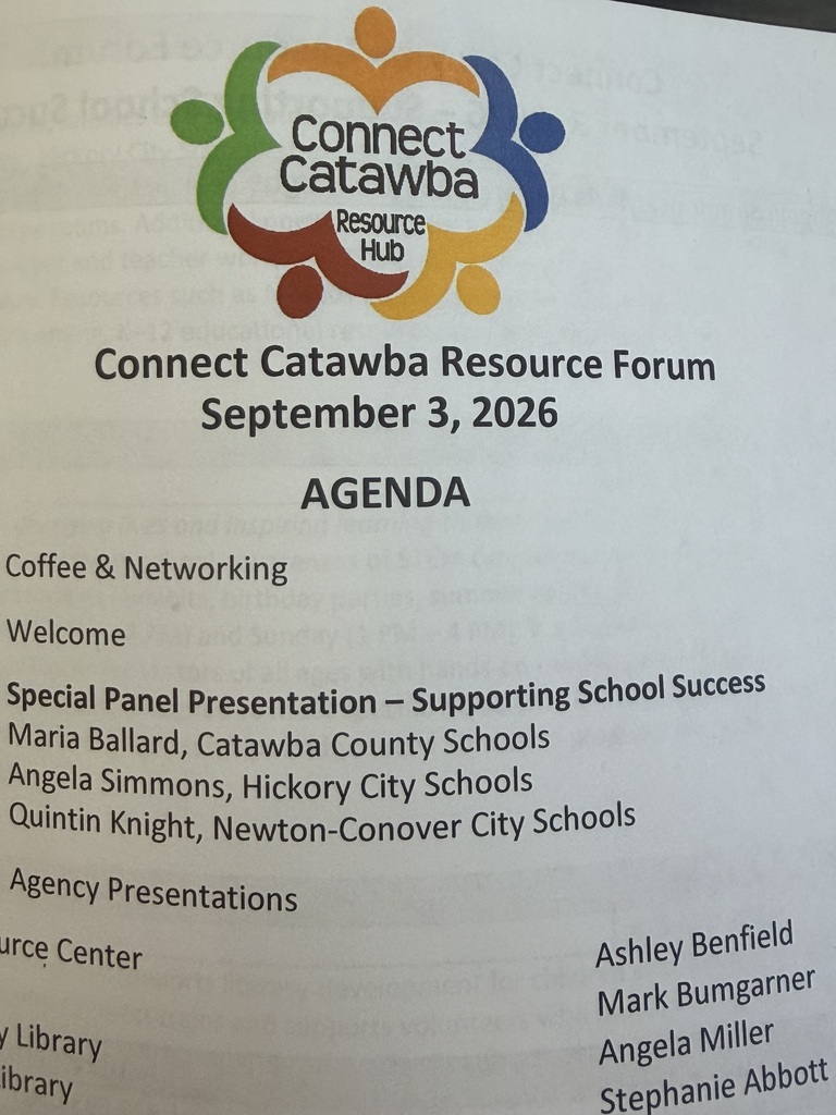 Our school counselor at South Newton Elementary, Quintin Knight, represented our district at the Connect Catawba Resource Forum this week alongside Hickory City Schools and Catawba County Schools in a panel titled, "Supporting School Success." 