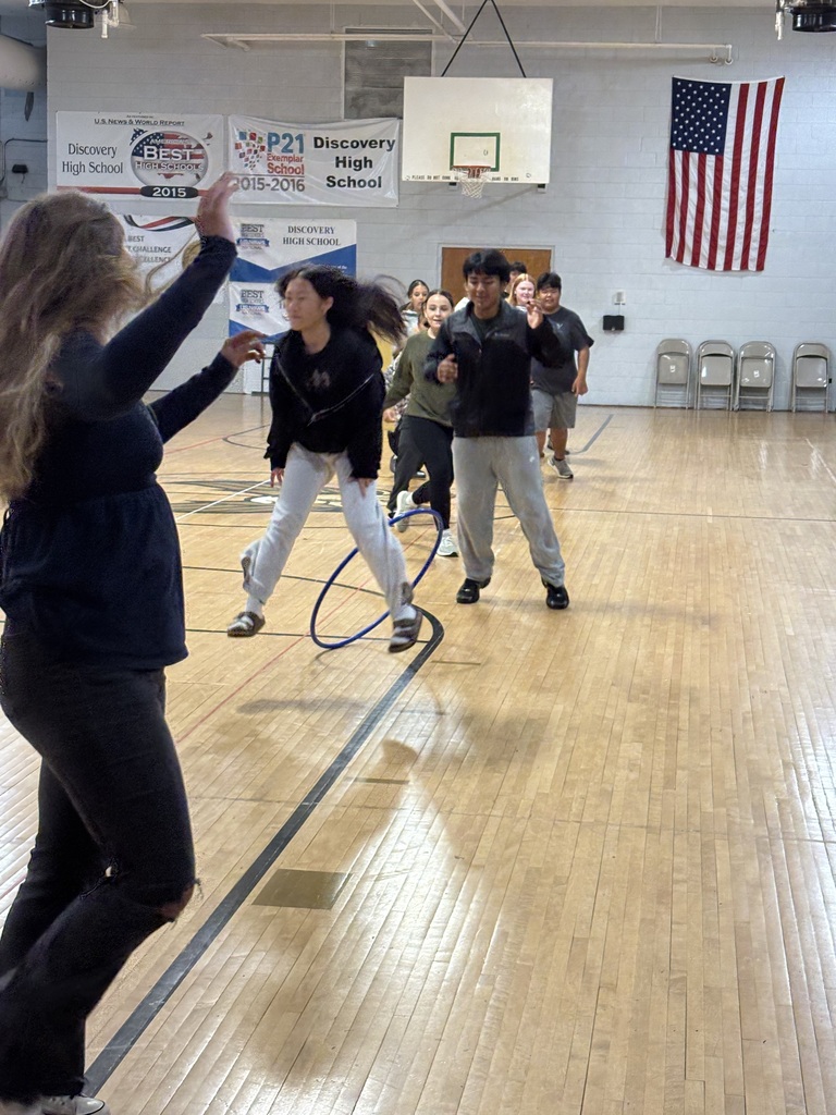 Students play a game in PE