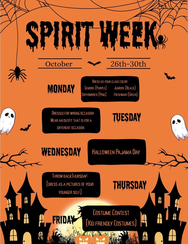 Spirit Week flyer