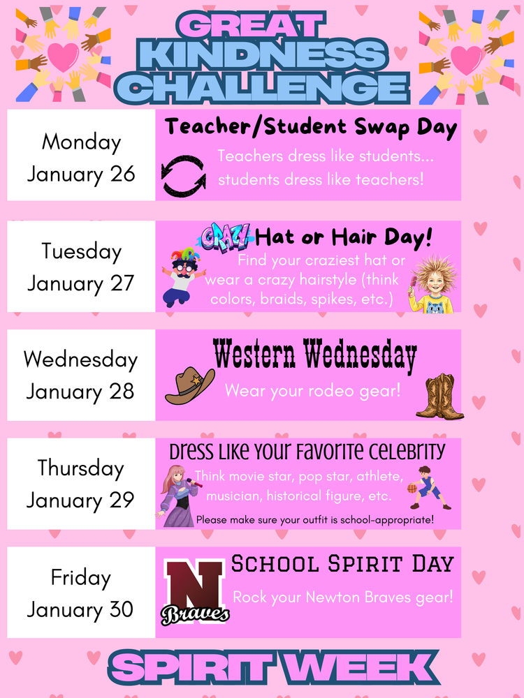 The Great Kindness Challenge Spirit Week!