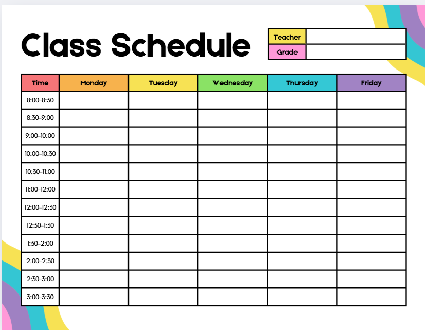schedule
