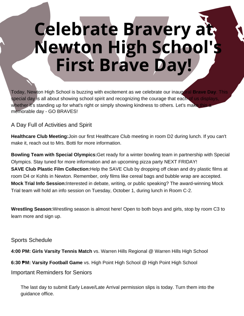 Daily Announcements 9/27