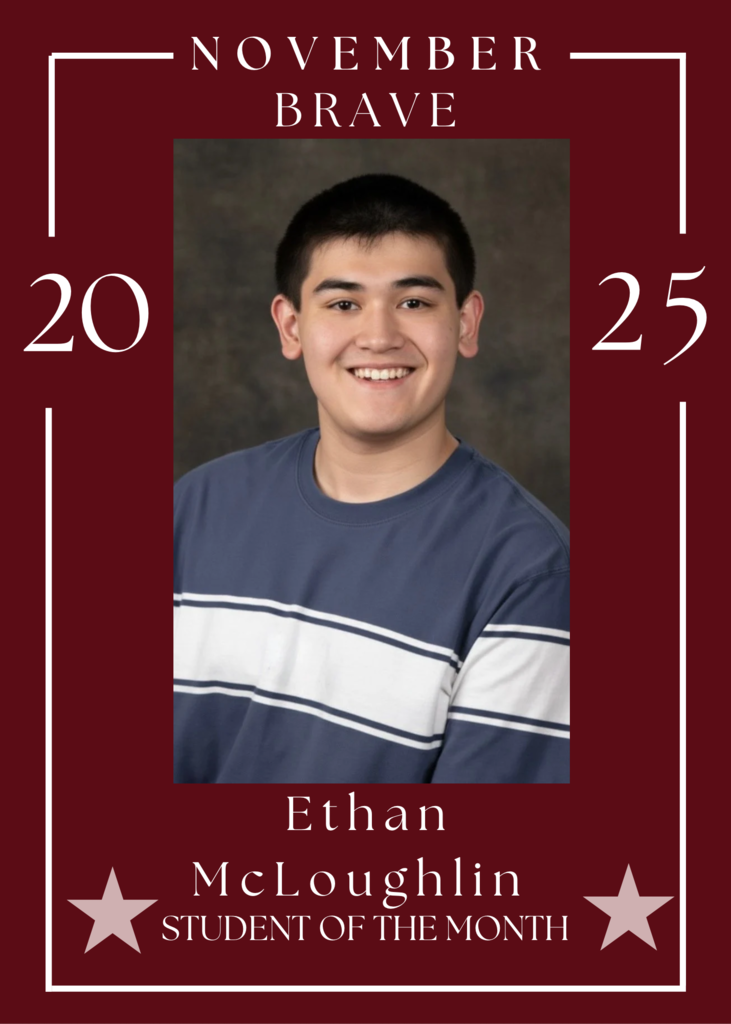 Ethan MCloughlin student of the month