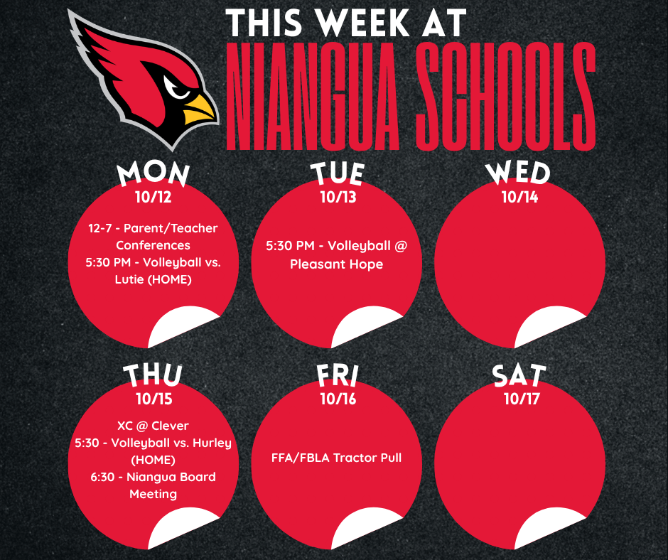Niangua Events 10/12-17