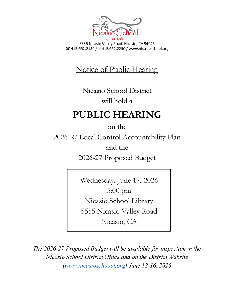 Notice of Public Hearing