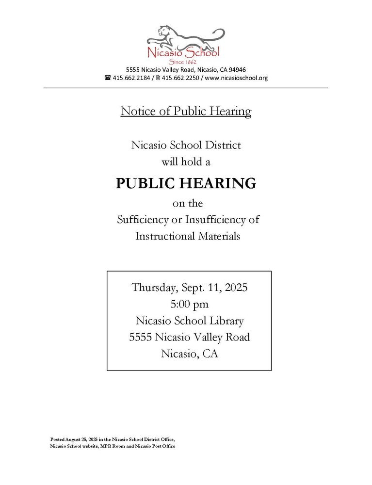 Notice of Public Hearing Sept 11