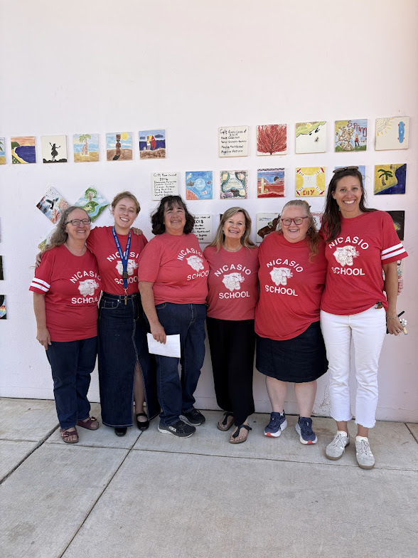 Staff wearing Nicasio spirit wear