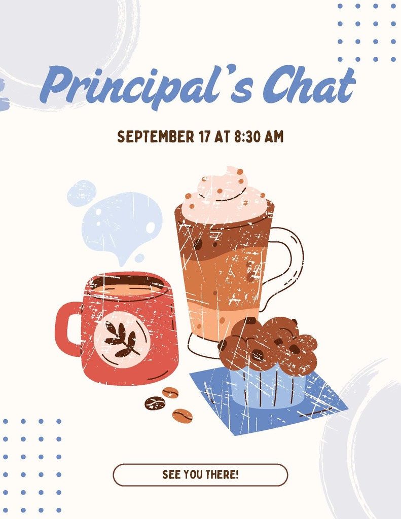 Principal's Chat flyer in English
