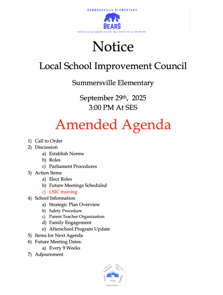 LSIC Meeting Amended Agenda 9/29/25