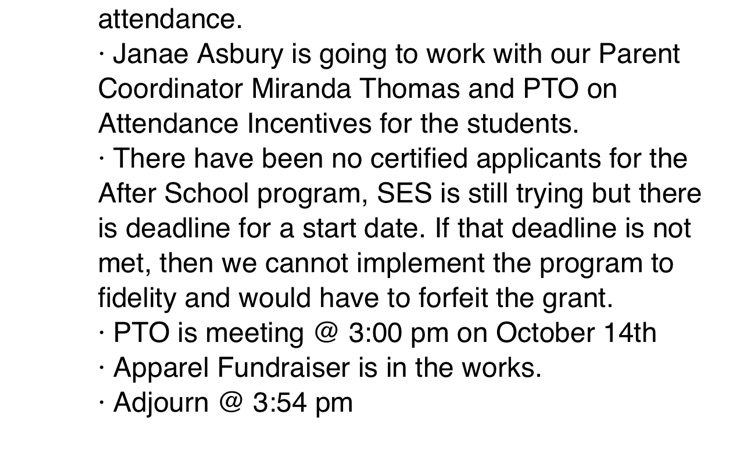 SES LSIC 9/29/25 Minutes continued