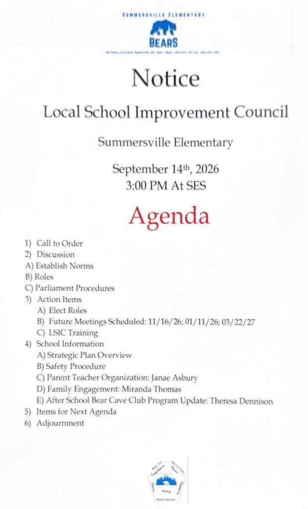 LSIC Meeting Notice 9/14/2026
