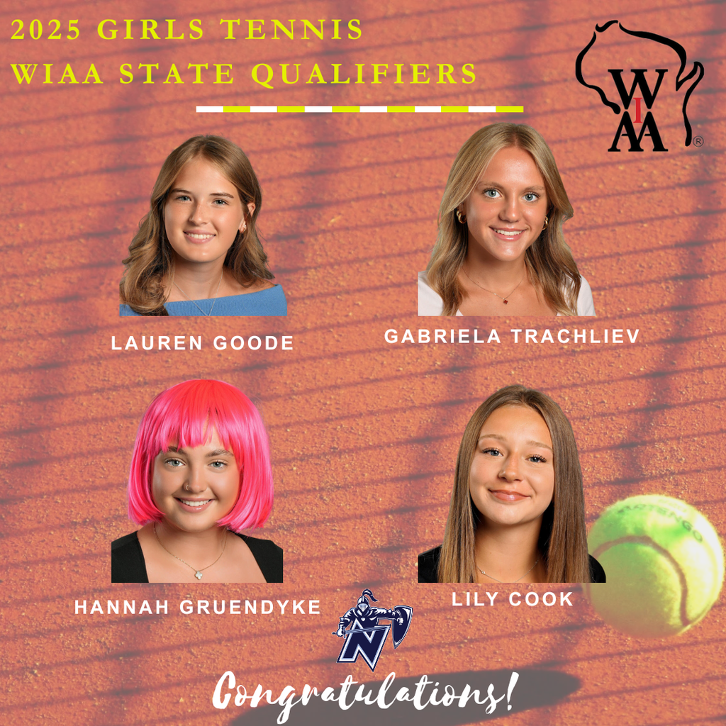 a graphic with girls tennis players smiling