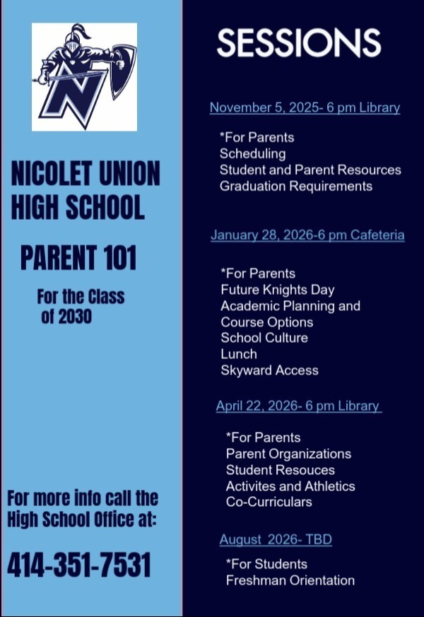 a blue graphic showing information about parent 101