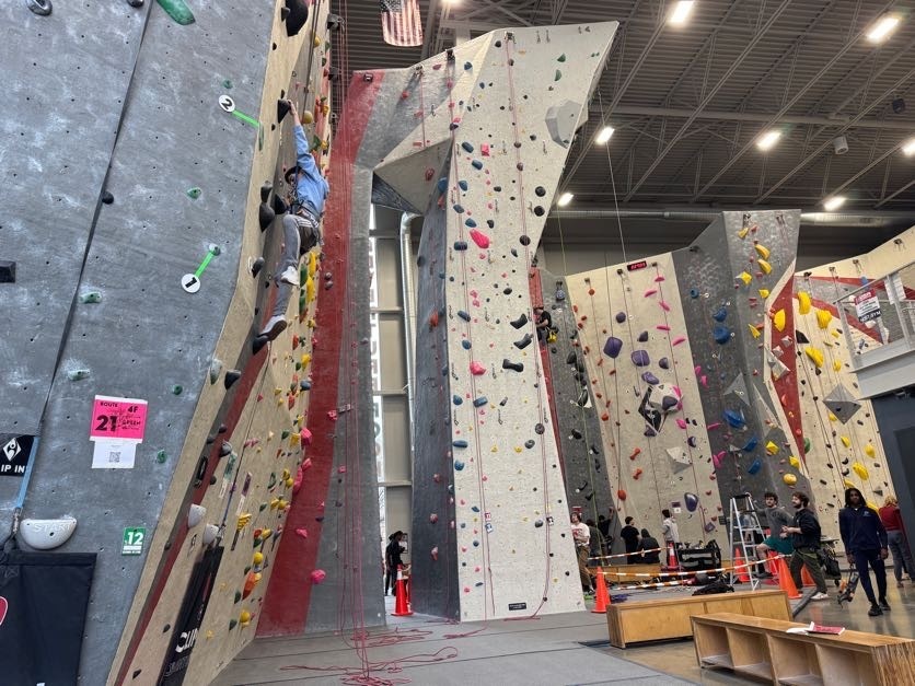  a picture of a student climbing