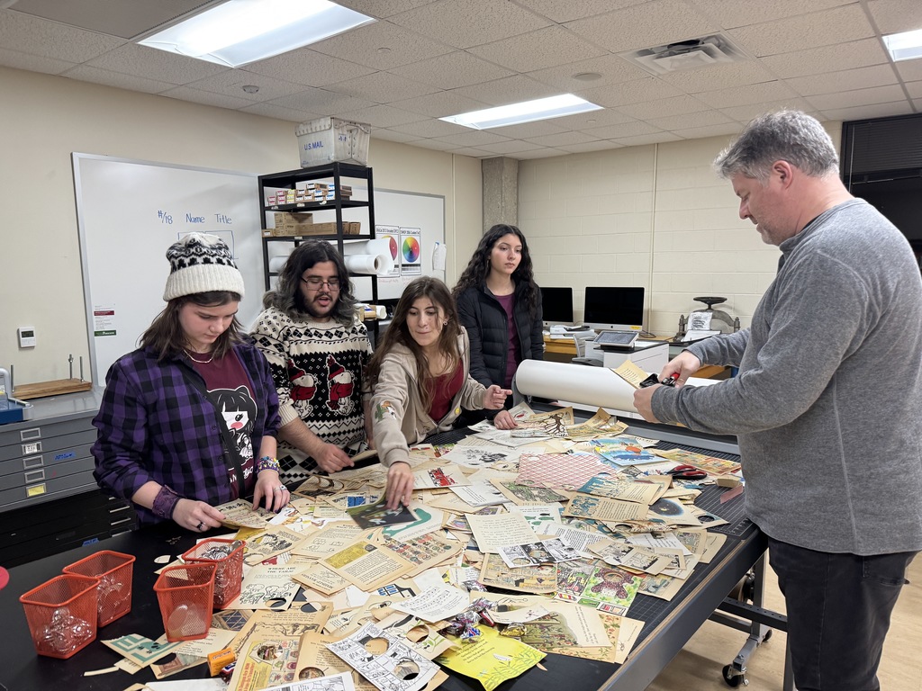 a picture of students making art