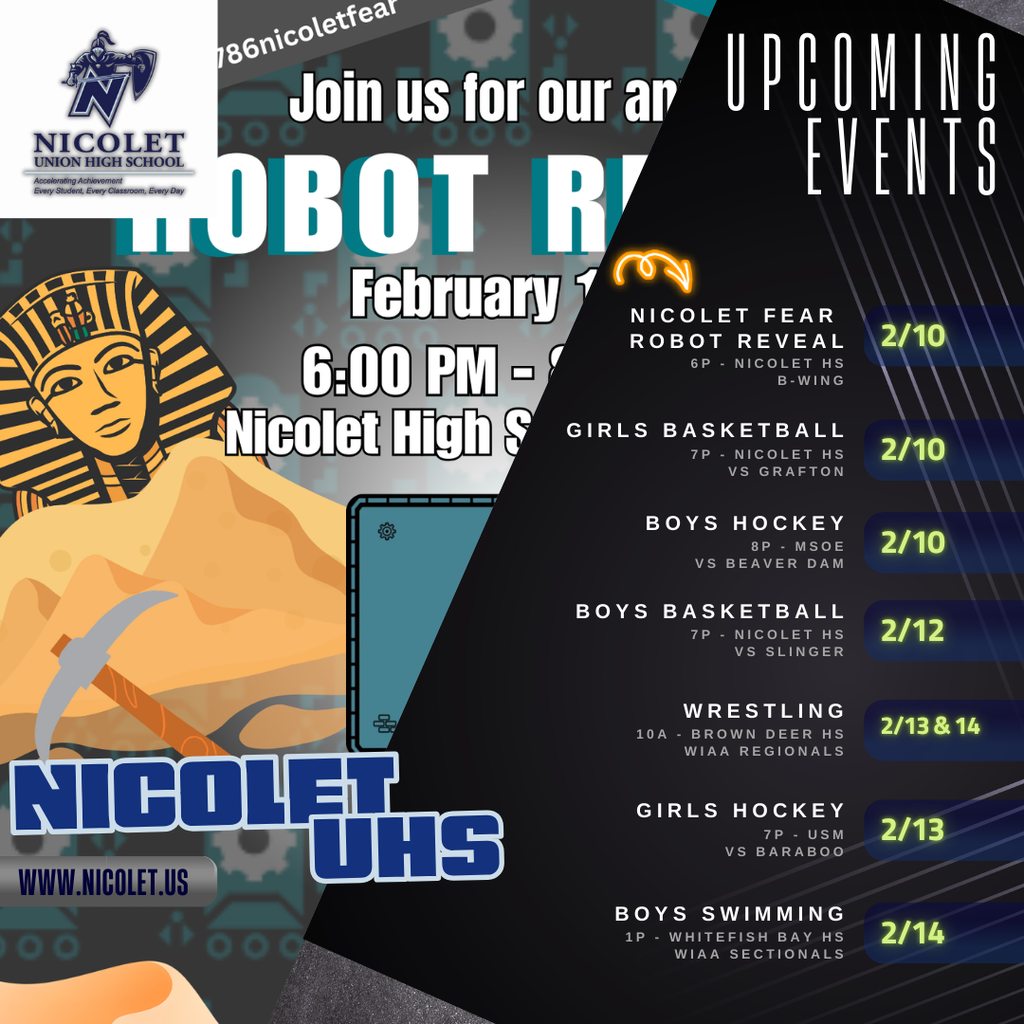 a graphic showing events that are coming up