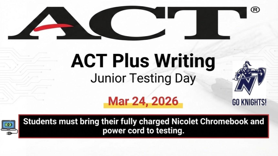 White background with black text. "ACT ACT Plus Writing Junior Testing Day Mar 24, 2026" is displayed.