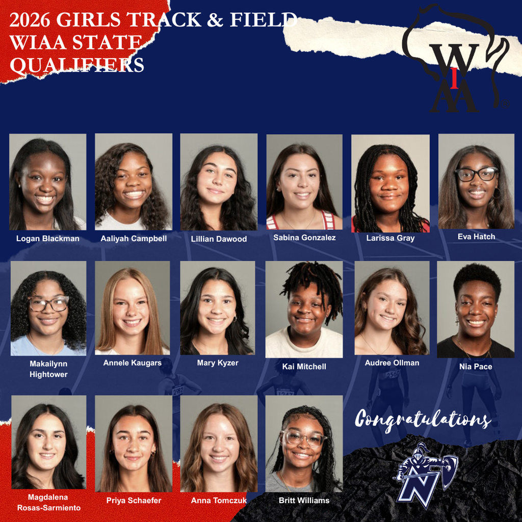 A collage of headshots with names for the 2026 Girls Track & Field WIAA State Qualifiers.