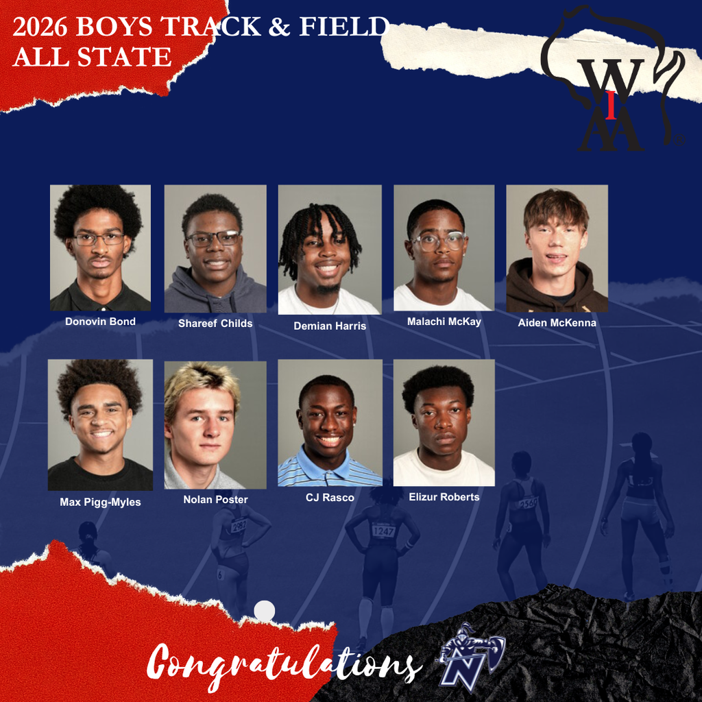 An announcement for the 2026 Boys Track & Field All State includes seven young men's photos.