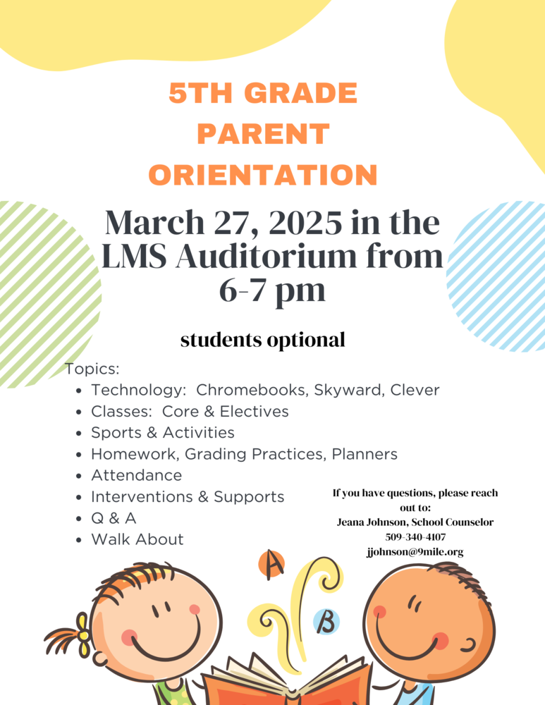 5th Grade Parent Orientation