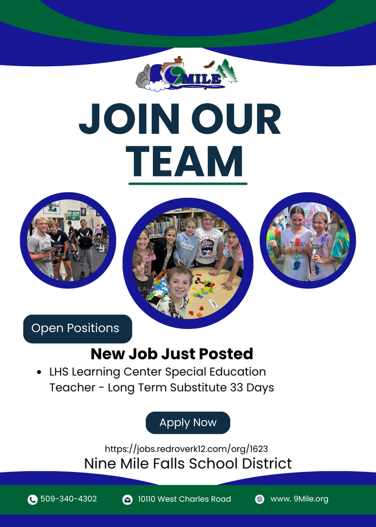 Flyer - Job Openings at Nine Mile Falls School District (4)