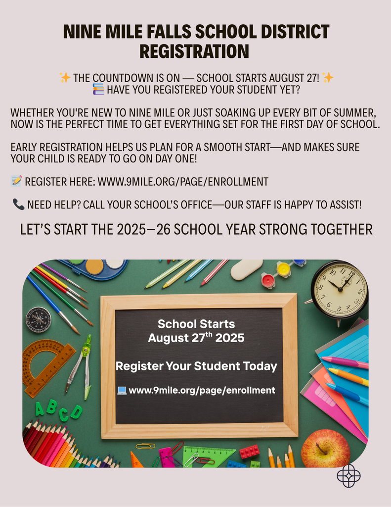 Flyer - Nine Mile Falls School District Registration