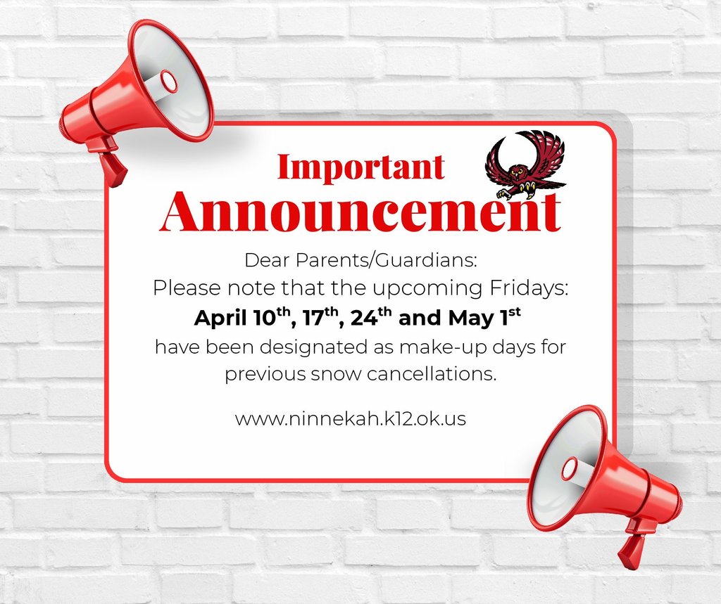 Upcoming makeup days