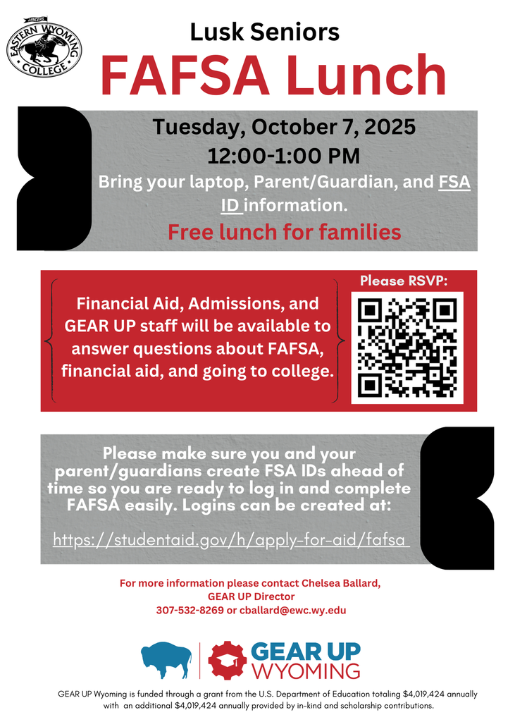 Lusk Seniors FAFSA Lunch
