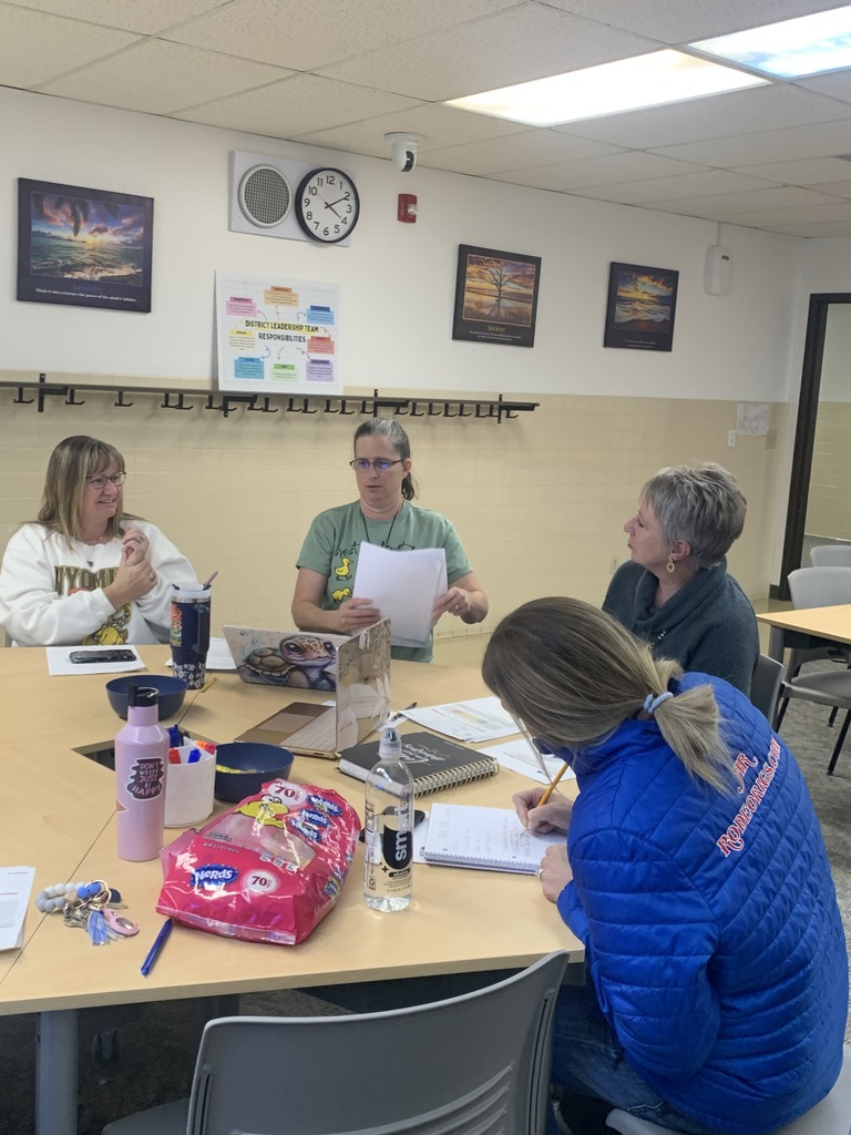 Grade level teams hard at work.