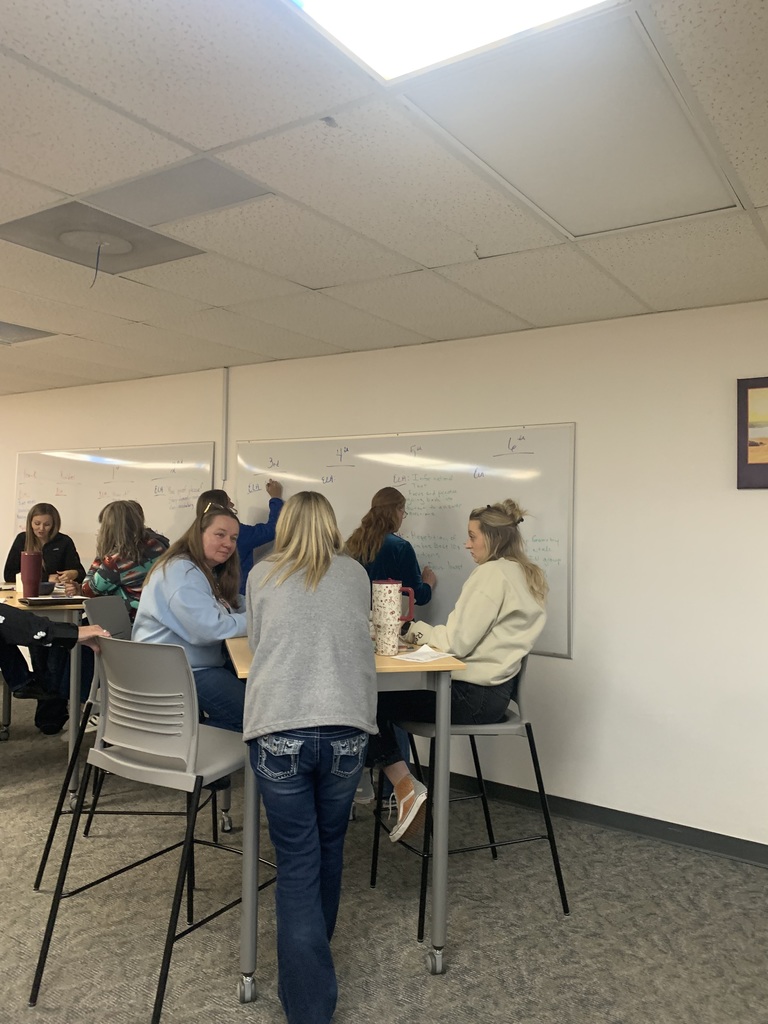 Grade level teams hard at work.