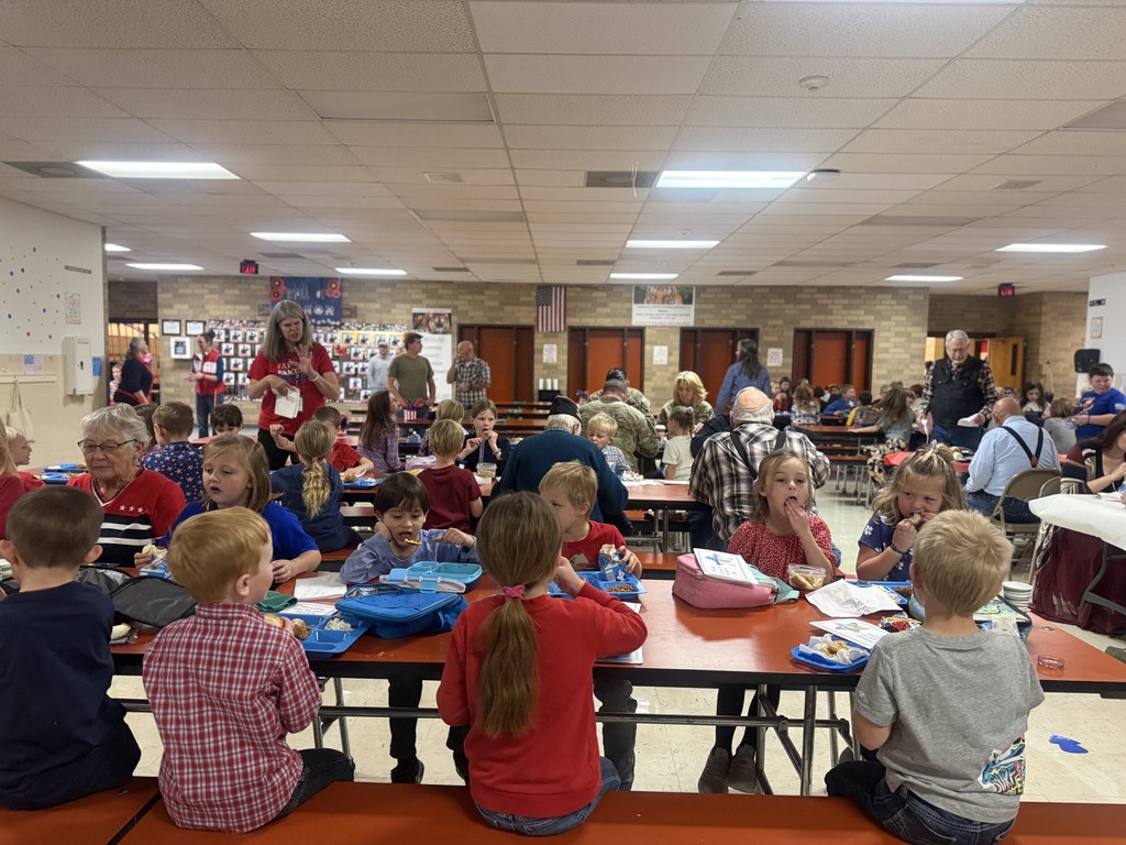 Veteran's were provided lunch with the students at Lusk Elementary School.