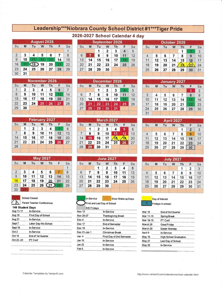 2026-2027 Calendar