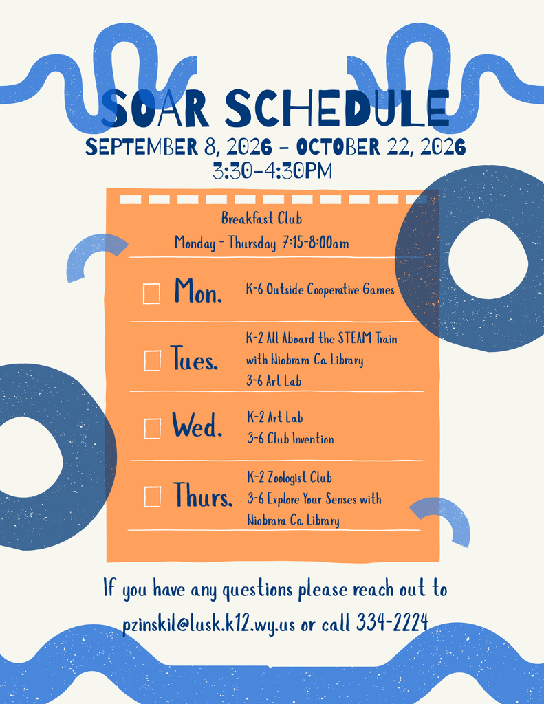 SOAR Schedule fro September 8 through October 22, 2026.